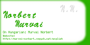 norbert murvai business card